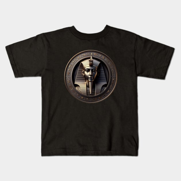 Pharaoh medallion Kids T-Shirt by Carlos M.R. Alves